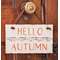 90924 Hello Autumn Sign With Suede Hanger;