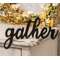 #35426, Hanging Black Script Gather Sign