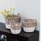 #BB9S041 White Dipped Willow Gathering Basket Planters, 3/Set