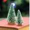#17928 Mini Frosty Bottle Brush Trees, 12/Set