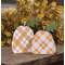 #35218 Orange Plaid Freestanding Pumpkins, 2/set