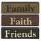 Faith, Family, Friends Wood Blocks;