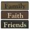 Faith, Family, Friends Wood Blocks #30942