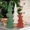 #35207 Distressed Wooden Christmas Color Trees, 3/Set