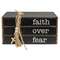 Faith Over Fear Wooden Bookstack
