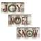 Joy, Noel, Snow Box Sign, 3 Asstd. #35578