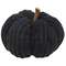 Black Chenille Stuffed Pumpkin 5.75"