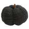 Black Chenille Stuffed Pumpkin 4.5" #CS38242