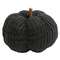 Black Chenille Stuffed Pumpkin 4.5"