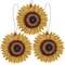 3/Set, Wooden Sunflower Ornaments #35374