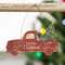 Glittered Wood Merry Christmas Truck Ornament 35522;