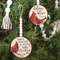 Christmas Cardinal Round Beaded Ornament, 2 Asstd. 35555;