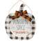 Pumpkin Spice Season Hanging Buffalo Check Pumpkin