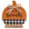 Give Thanks Buffalo Check Pumpkin
