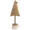 Burlap Christmas Tree on Base, 12"