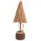 Red Ticking Stripe Tree on base, 11"
