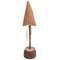 Red Ticking Stripe Tree on Base, 13"