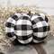 Black & White Buffalo Check Stuffed Pumpkin, 8" CS38219