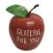 Grateful For You Engraved Wooden Apple #13164