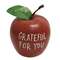 Grateful For You Engraved Wooden Apple #13164