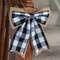 Black & White Buffalo Check & Burlap Bow 14728;