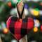 Red & Black Buffalo Check Heart Ornament 14732;