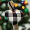 Black & White Buffalo Check Heart Ornament 14733;