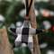 Black & White Buffalo Check Star Ornament 14734;