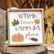 Autumn Leaves & Pumpkins Please Distressed Wooden Frame 35525;
