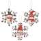 Buffalo Check Snowman Snowflake Sayings Ornament, 3 Asstd. #35595