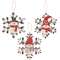 Buffalo Check Snowman Snowflake Sayings Ornament, 3 Asstd.