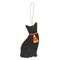 Cat With Candy Corn Wooden Ornament