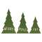 3/Set, Joy Merry & Peace Wooden Trees