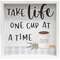 Take Life One Cup At A Time Framed Box Sign