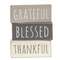 Farmhouse Colors Thankful, Blessed, Grateful Block, 3 Asstd.