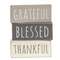 Farmhouse Colors Thankful, Blessed, Grateful Block, 3 Asstd. #35937