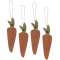 4/Set, Primitive Wood Carrot Ornaments #35945