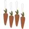 4/Set, Primitive Wood Carrot Ornaments #35945