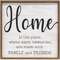 Home Framed Sign;