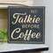 No Talkie Before Coffee Distressed Metal Sign 65188;
