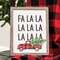 Fa La La Buffalo Check Truck Canvas Print;