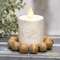 Wooden Round Bead Candle Ring;