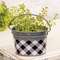 Black & White Buffalo Check Oval Pail 14584-B;