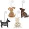 4/Set, My Dog is My Favorite Wooden Ornaments