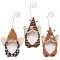 Gnome-Bees Wooden Ornaments with Hangers, 3 Asstd. #35822