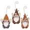 Gnome-Bees Wooden Ornaments with Hangers, 3 Asstd.