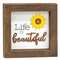 Life Is Beautiful Sunflower Shadowbox Frame