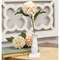 Curvy White Spindle Flower Holder 35954;