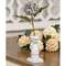 Medium White Spindle Flower Holder 35956;