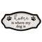 Home is Where My Dog is Distressed Pawprint Sign